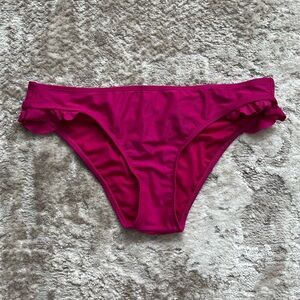 Xhilaration Fuschia Ruffle Bikini Bottom